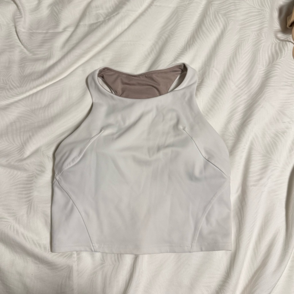 Lululemon Athletica White Crop Top